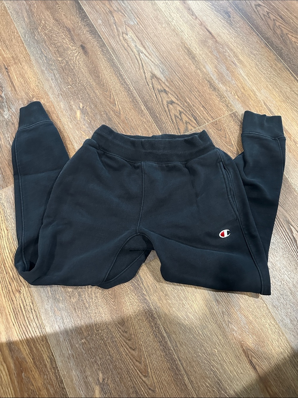Champion Reverse Weave Black Joggers Sweatpants Medium